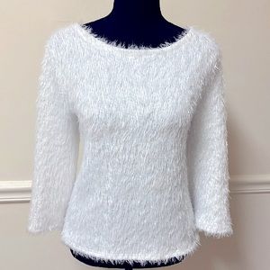 Vince Camuto NWOT White 3/4 Sleeve Top